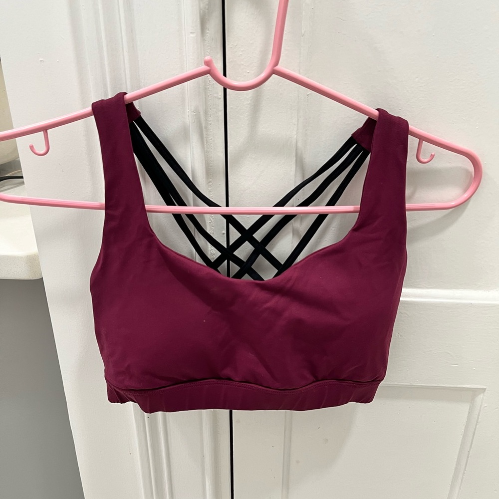 Purple Padded Sports Bra